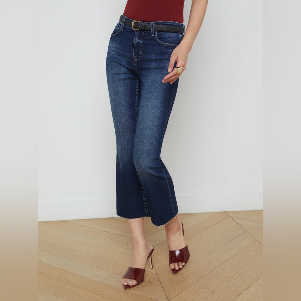 L’AGENCE Kendra Cropped Flare Jean Womens Size 28